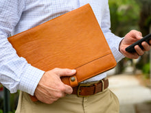 Load image into Gallery viewer, Large Writing Portfolio - Modern Saddle Leather