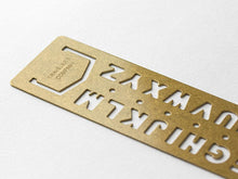 Load image into Gallery viewer, Brass Template Bookmark - Alphabet