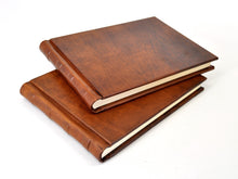 Load image into Gallery viewer, Chestnut Italian Leather Guest Book