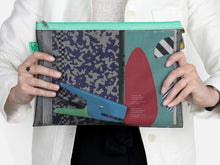 Load image into Gallery viewer, Papier Tigre Canvas Mesh Large Pouch