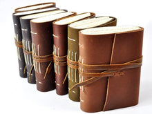 Load image into Gallery viewer, Personalized Hand Sewn Leather Pocket Journal