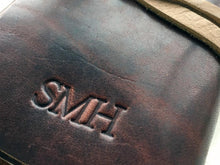 Load image into Gallery viewer, Personalized Hand Sewn Leather Pocket Journal