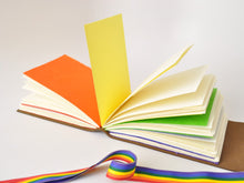 Load image into Gallery viewer, Pride Flag One of a Kind Leather Sketchbook