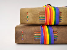 Load image into Gallery viewer, Pride Flag One of a Kind Leather Sketchbook