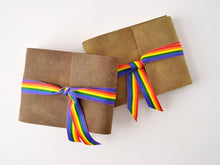 Load image into Gallery viewer, Pride Flag One of a Kind Leather Sketchbook
