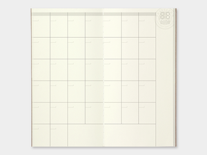 017 Free Diary Monthly Refill TRAVELER'S Notebook - Regular Size