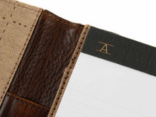Load image into Gallery viewer, Small Leather Writing Portfolio - Titan Milled Leather
