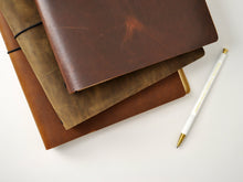 Load image into Gallery viewer, Around The World Refillable Leather Journal

