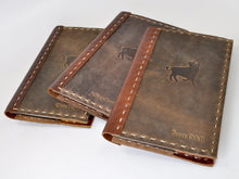 Load image into Gallery viewer, Handstitched Rustic Leather Notebook Cover
