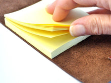 Load image into Gallery viewer, Leather Wrap Sticky Note Pad
