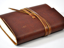 Load image into Gallery viewer, Personalized Hand Sewn Leather Pocket Journal
