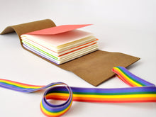 Load image into Gallery viewer, Pride Flag One of a Kind Leather Sketchbook
