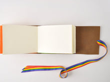 Load image into Gallery viewer, Pride Flag One of a Kind Leather Sketchbook
